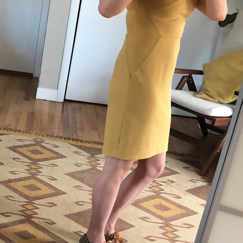 Mustard Yellow Tailored Dress 0P size - Picture 5 of 8
